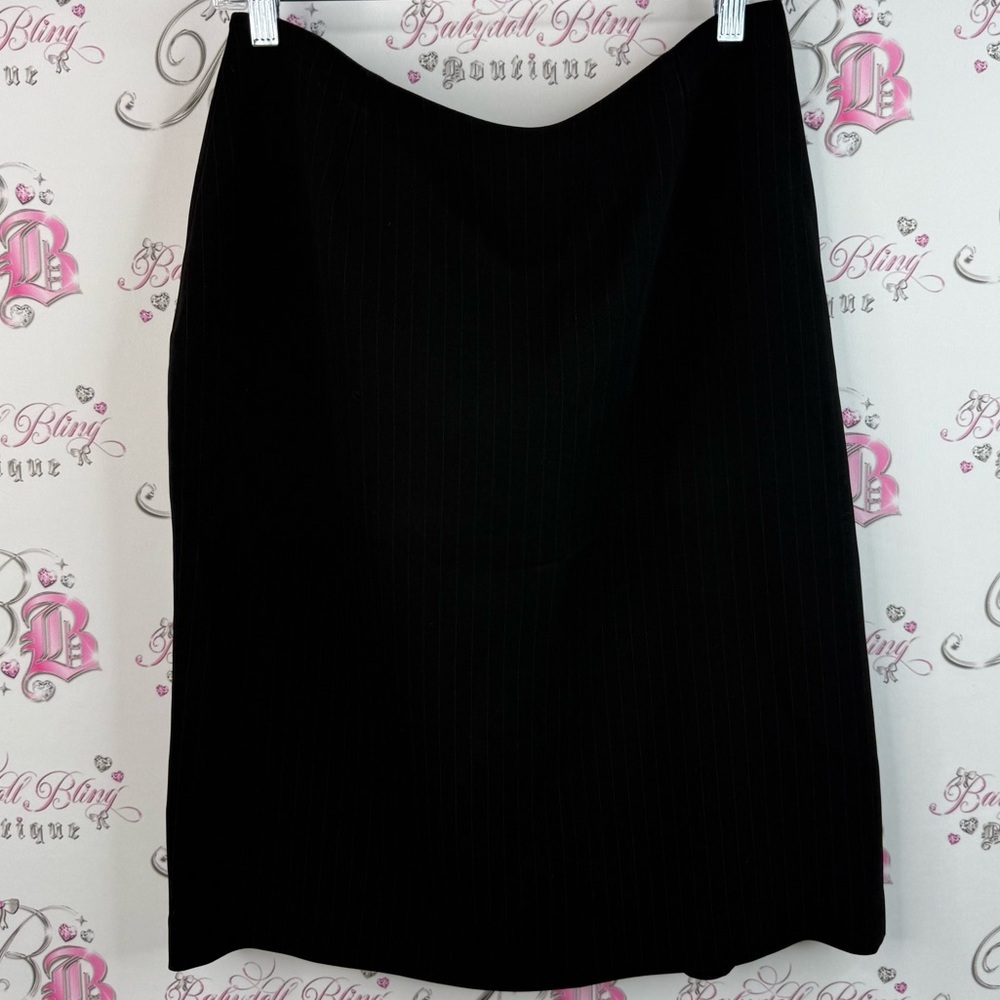 Options by Blus skirt, pinstripe Classic Black Pencil Skirt for Women